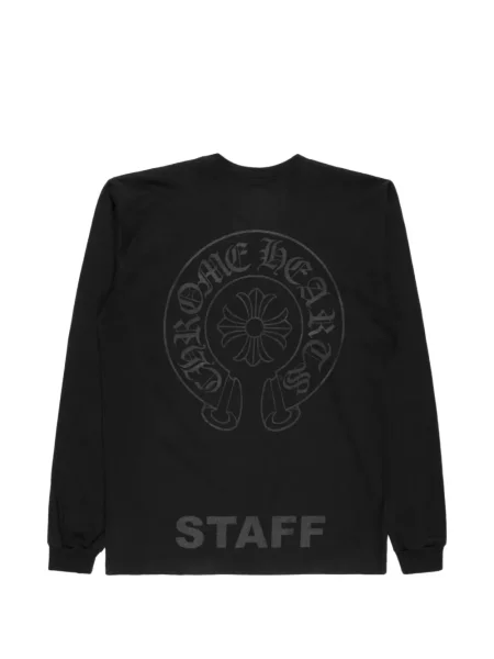 Koszulka Chrome Hearts z nadrukiem w serca czarna