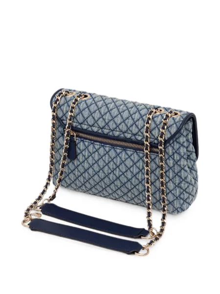 Matlasat geanta crossbody Guess albastru