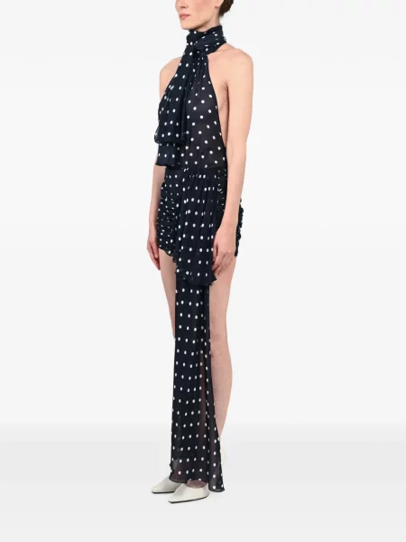 Rochie Rowen Rose cu buline cu volane albastru