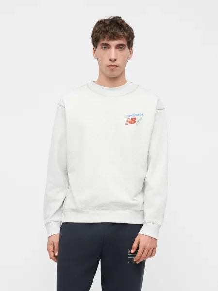 New balance Mikina kráľovská modrá svetlosivá / oranžová sivá