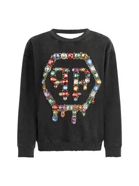 Bluza Philipp Plein z kamieniami czarna