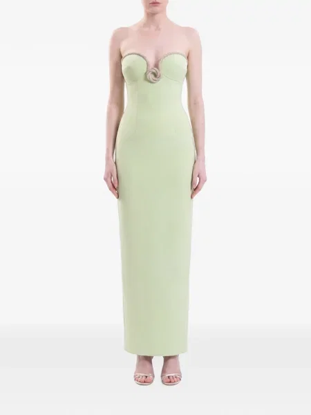 Rochie midi Saiid Kobeisy fără bretele verde