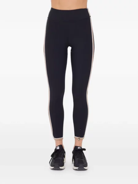 Pantaloni The Upside cu dungi alergare negru
