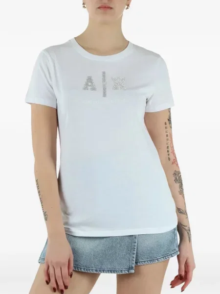Stras tricou Armani Exchange alb