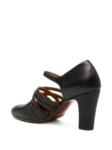 Pantofi cu toc Chie Mihara din piele cu bretele negru