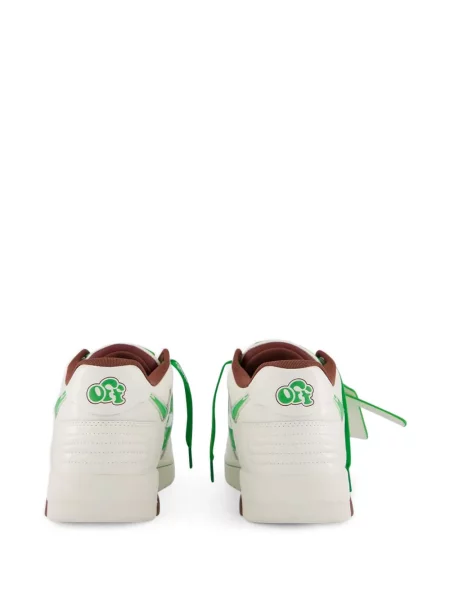 Sneakerși Off-white din piele alb