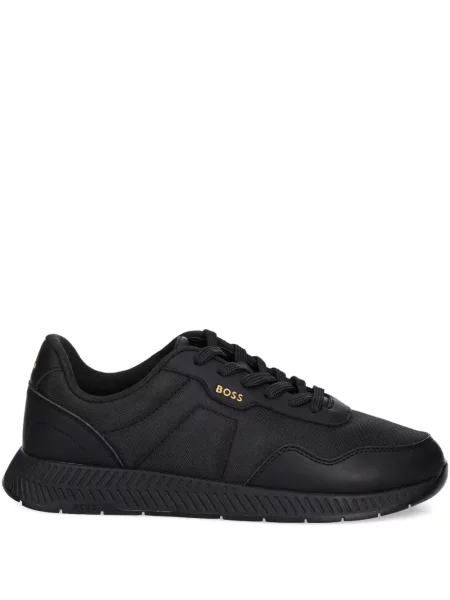Sneakerși Boss cu șireturi din dantelă negru