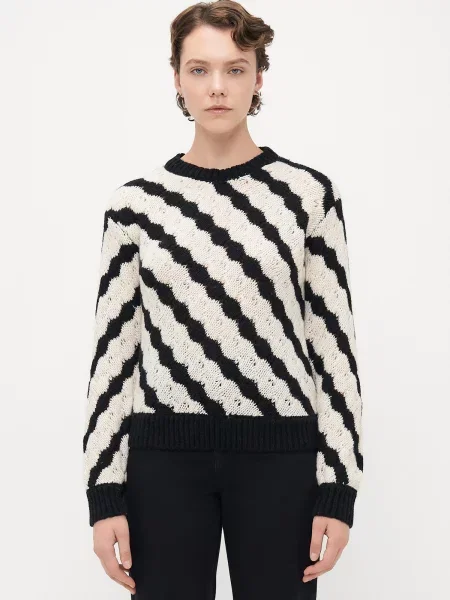 Vero Moda Tall Pulover VMBUBLY negru alb