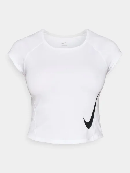 NIKE Funkční tričko TEMPO SWOOSH černá bílá