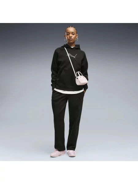 Spodnie dresowe z dzianiny dresowej Essentials Sequins Comfort PUMA czarne