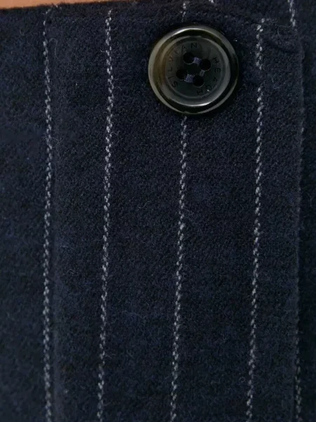 Pantaloni Silvian Heach cu dungi plisate albastru