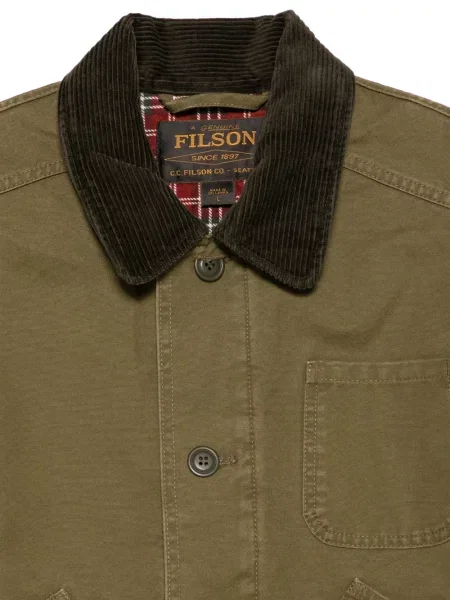 Gulerat geacă Filson de catifea cord verde