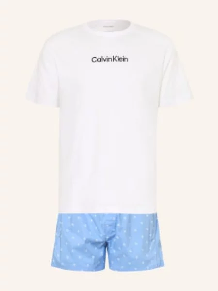 Calvin Klein Krótkie Piżamy weiss biała