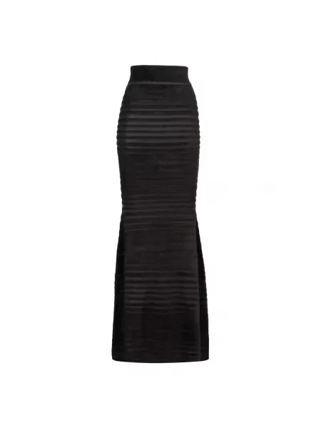 Dzianinowa spódnica maxi Nina Ricci dzwony czarna