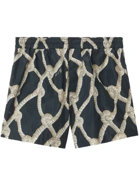 Pantaloni scurți Burberry cu autograf albastru