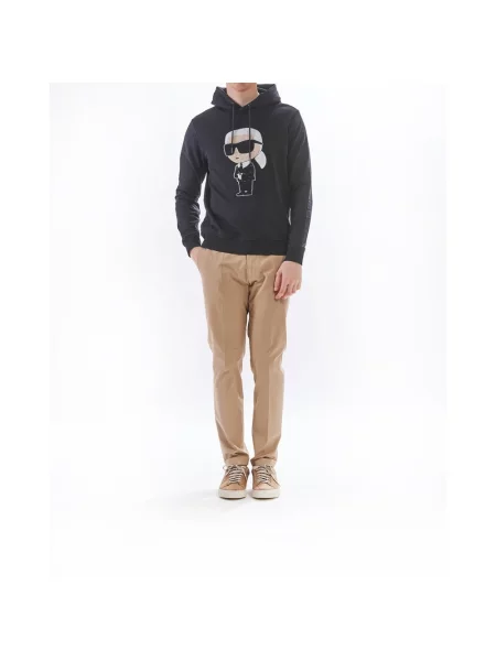 Bluza z kapturem Karl Lagerfeld z kapturem czarna