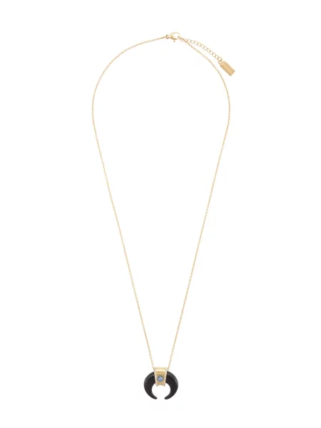 Ogrlica Nialaya Jewelry s uzorkom tigra crna