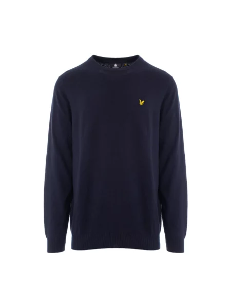 Dzianinowy sweter Lyle & Scott niebieski