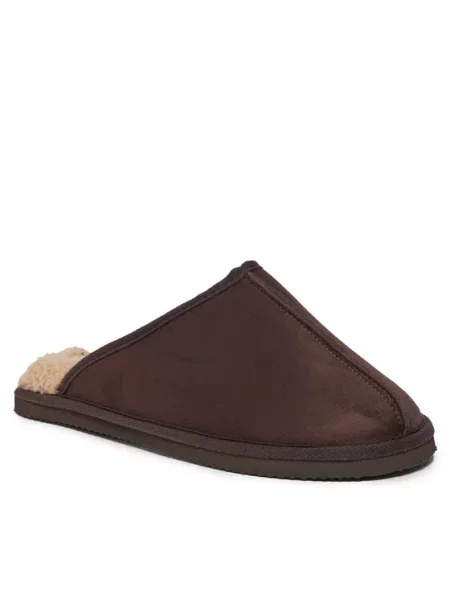JACK & JONES Pantofle čokoládová hnědé