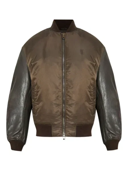 Кожено яке Allsaints зелено