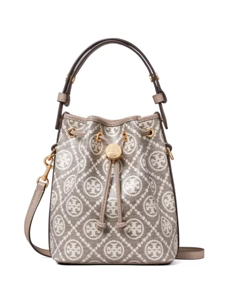 Geantă Tory Burch din jacard gri
