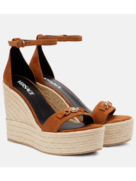 Espadrile Versace din piele de căprioară