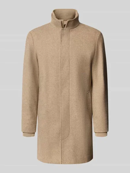Płaszcz o kroju regular fit z dodatkiem wełny model MELTON' Jack & Jones Premium beżowy