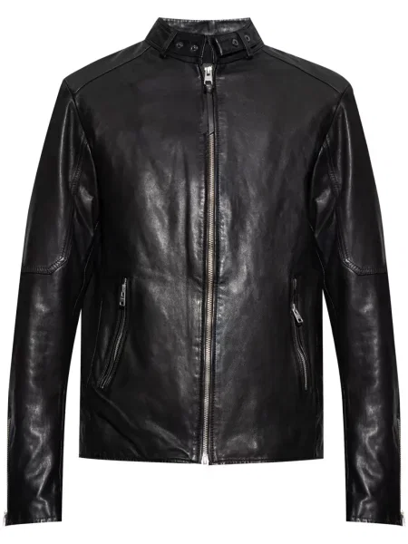 Geanta de piele Allsaints negru