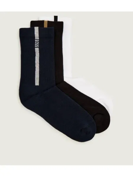 BOSS BLACK Șosete Lurex negru