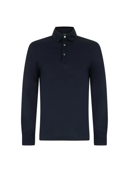 Koszula Zegna z długim rękawem niebieska