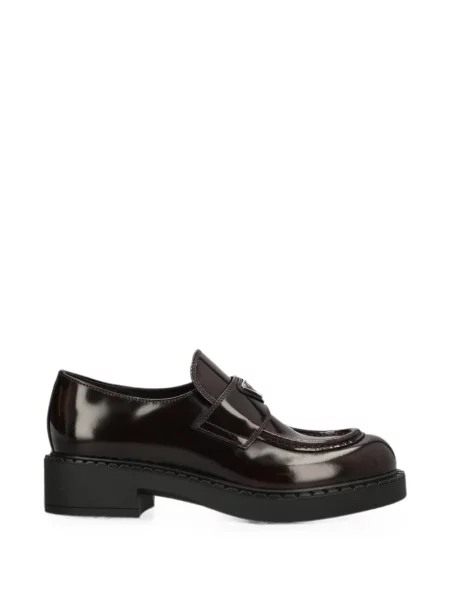 Pantofi loafer Prada din piele maro