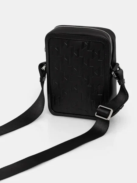 Geantă crossbody Karl Lagerfeld din piele negru