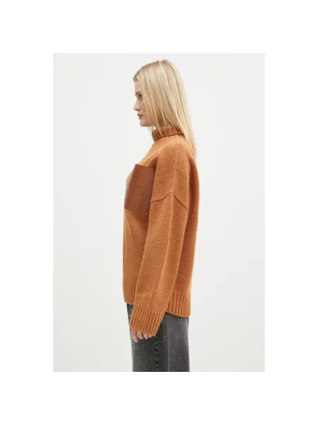 Sweter Jw Anderson wełniany pomarańczowy