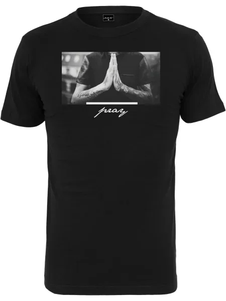 Mister Tee Tricou gri / negru alb