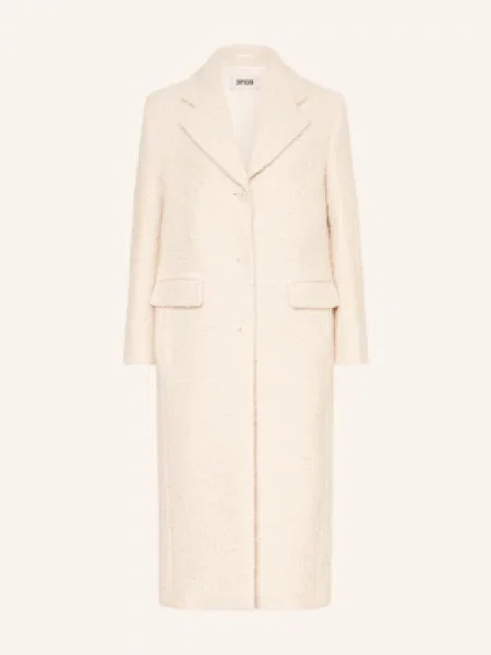 Drykorn Płaszcz Tweedowy Aisby beige beżowy