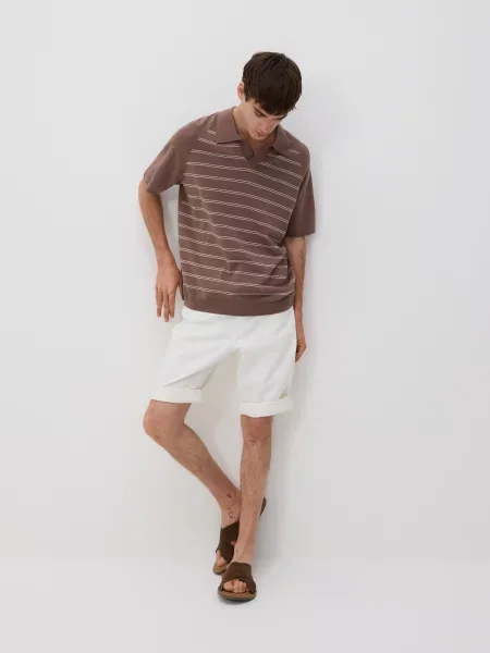 Поло Reserved коричневое