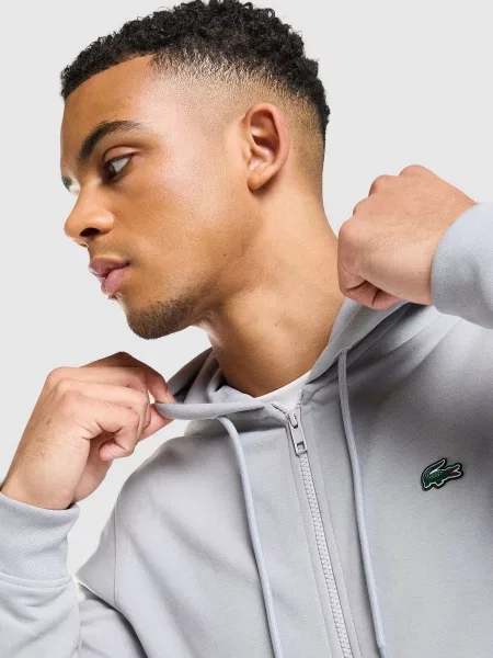 Lacoste Bluza Rozpinana Z Kapturem szara