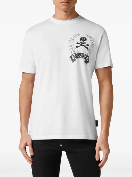 Raštuotas grafiniai marškinėliai Philipp Plein balta