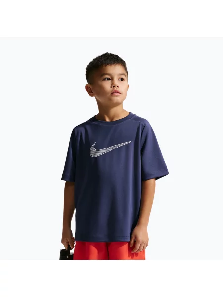 Gyermek póló Nike Multi Dri-Fit midnight navy/white. Méret: fehér