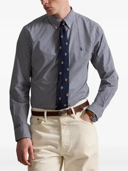 Τέντωμα καρό κιλότα Polo Ralph Lauren με κέντημα πράσινο