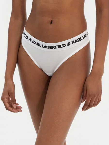 Karl Lagerfeld Tanga gaćice crna bijela
