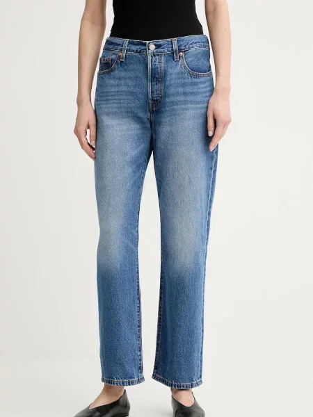 Дънки Levi's с висока талия синьо
