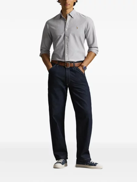 Czapka z daszkiem Polo Ralph Lauren w kratkę z twillu biznesowa niebieska