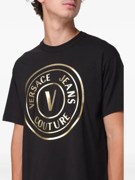 Tricou Versace Jeans Couture cu imagine negru