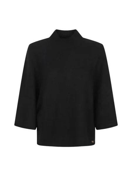 Sweter z golfem Fay wełniany do golfa czarny