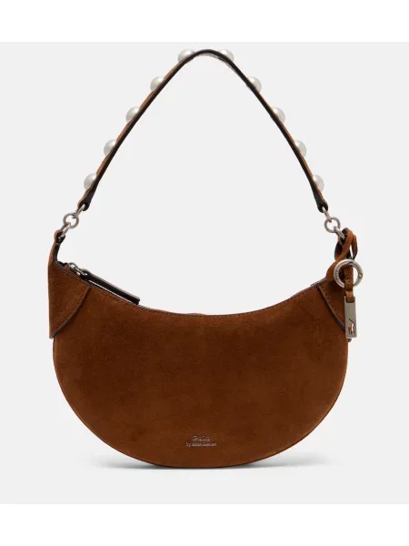 Mała mały torebka Polo Ralph Lauren zamszowa brązowa