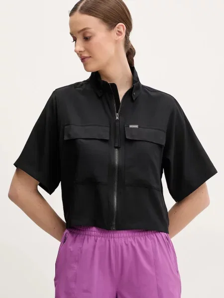 Columbia koszula Elevated View Utility relaxed z kołnierzykiem klasycznym czarny