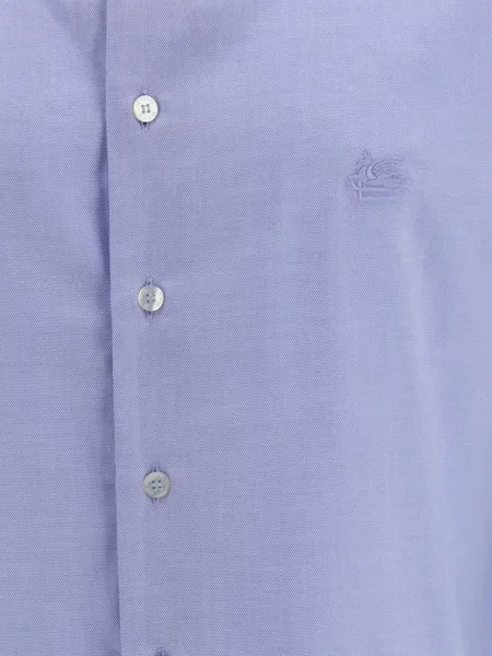Cămașă Etro cu broderie albastru