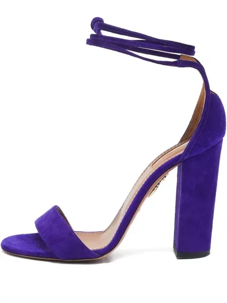 Велурени сандали Aquazzura виолетово