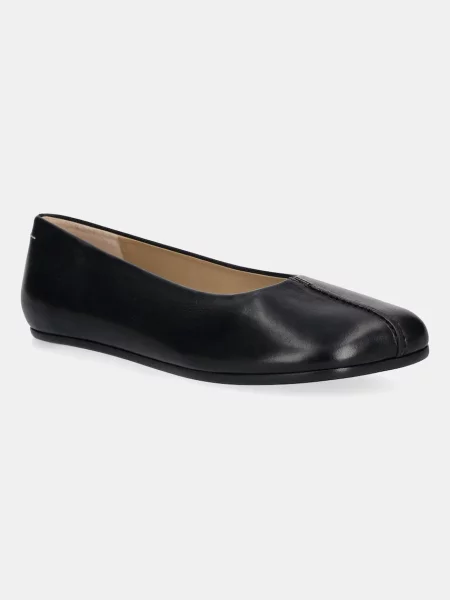 Кожени балеринки Maison Margiela черно